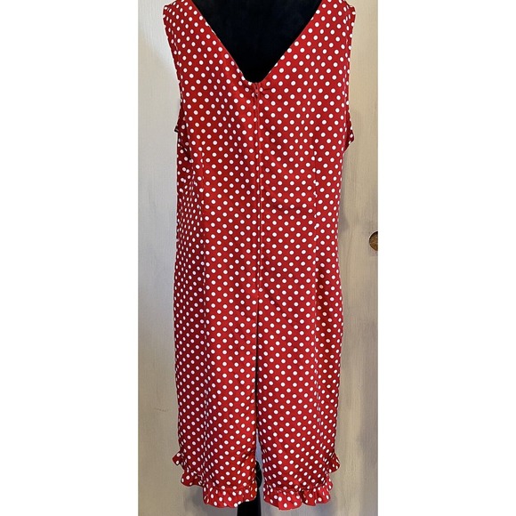 Melissa Harper MHM Red White Polka Dots Dress Sleeveless Zipper Minnie Mouse - Picture 4 of 11